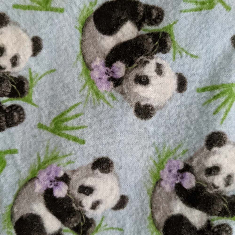 Soft Panda/Bear/Animal Flannel Baby Quilt, Bed or Tummy Time